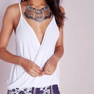 Deep plunge white top